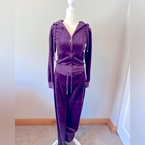 Juicy Couture purple velour 2 piece tracksuit